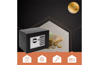 Kombinowany sejf z zamkiem kodowym i kluczem