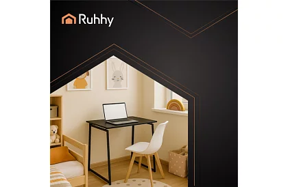 Składany czarny stół – 80 x 75 x 40 cm