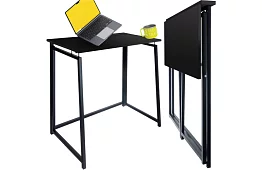 Składany czarny stół – 80 x 75 x 40 cm