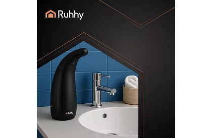 Bezdotykowy dozownik mydła – czarny