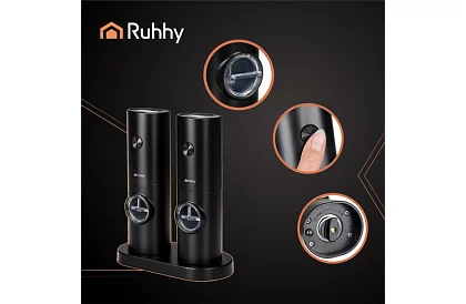 Zestaw elektrycznych młynków z podstawą – 2 sztuki