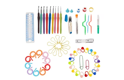 Zestaw do szydełkowania 113 sztuk - Kompletny zestaw do szydełkowania