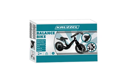 Dziecięcy lekki rowerek biegowy czarny – 12" koła + pasek na ramię