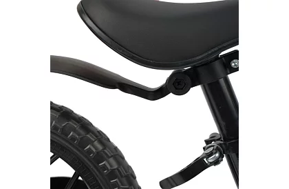 Dziecięcy lekki rowerek biegowy czarny – 12" koła + pasek na ramię