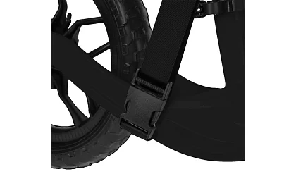 Dziecięcy lekki rowerek biegowy czarny – 12" koła + pasek na ramię