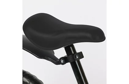 Dziecięcy lekki rowerek biegowy czarny – 12" koła + pasek na ramię