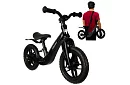 Dziecięcy lekki rowerek biegowy czarny – 12" koła + pasek na ramię