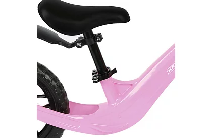 Dziecięcy lekki jeździk różowy – 12 kół + pasek na ramię