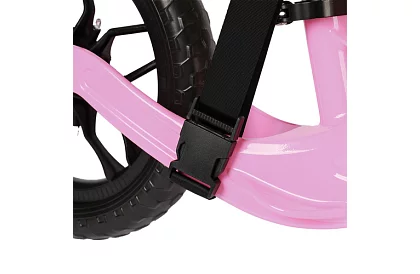 Dziecięcy lekki jeździk różowy – 12 kół + pasek na ramię