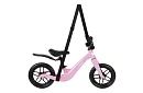 Dziecięcy lekki jeździk różowy – 12 kół + pasek na ramię