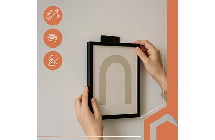 Samoprzylepny rzep 2,5 x 500 cm – czarny