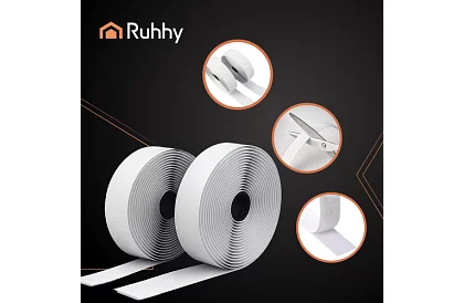 Samoprzylepny rzep 2,5 x 500 cm – biały