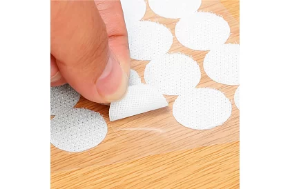 Samoprzylepny rzep – kółka 18 mm, 500 sztuk, biały