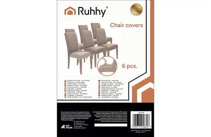 Uniwersalne pokrowce na krzesła – 6 sztuk – Beżowy