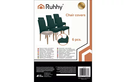 Uniwersalne pokrowce na krzesła – 6 sztuk – Zielony