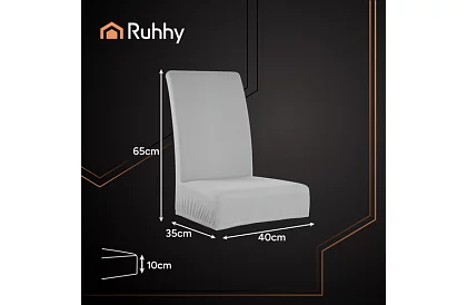 Uniwersalne pokrowce na krzesła – 6 sztuk – Szary