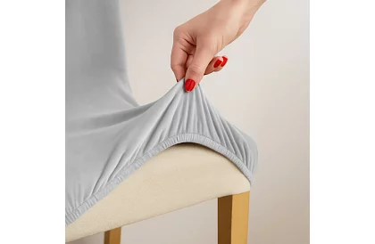 Uniwersalne pokrowce na krzesła – 6 sztuk – Szary