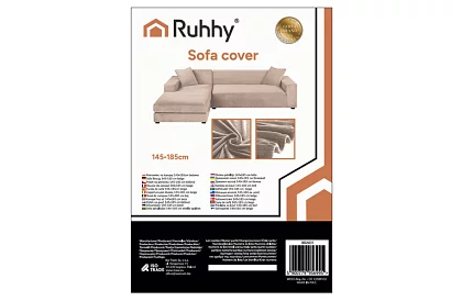 Pokrowiec na sofę 145–185 cm – Beżowy aksamit