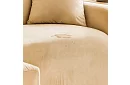 Pokrowiec na sofę 145–185 cm – Beżowy aksamit