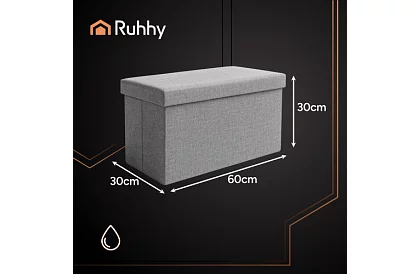 Siedzisko z tkaniny składane 60 × 30 × 30 cm – szare