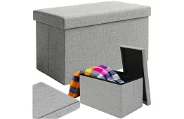 Siedzisko z tkaniny składane 60 × 30 × 30 cm – szare