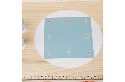 Dziecięcy warsztat – stół z drewnianymi narzędziami 3 w 1