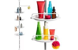 Rogowa i teleskopowa półka prysznicowa - 240-310 cm