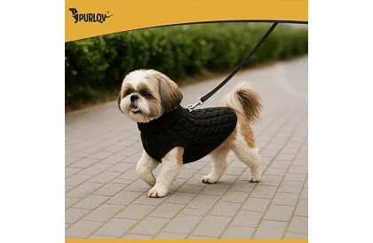 Ciepły sweter dla psa, kota – rozmiar L – czarny