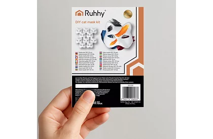 Maski kocie na karnawał 10 sztuk – zestaw DIY do malowania