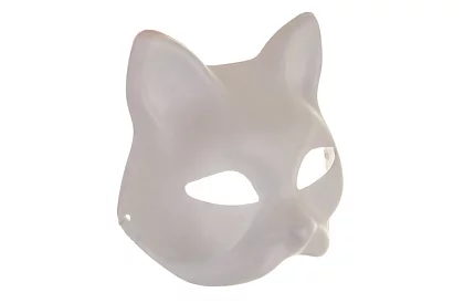 Maski kocie na karnawał 10 sztuk – zestaw DIY do malowania