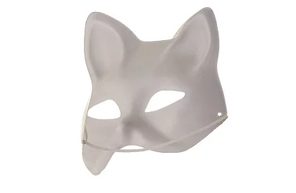 Maski kocie na karnawał 10 sztuk – zestaw DIY do malowania