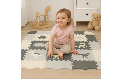 Piankowa mata do układania puzzli - 106 × 106 cm