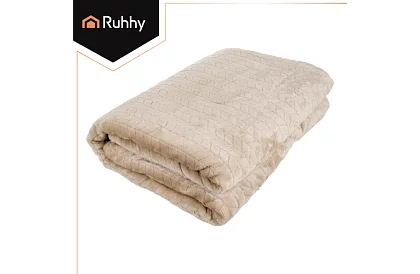 Grzejna kołdra elektryczna 180 × 130 cm - beżowa, 10 trybów + pilot zdalnego sterowania