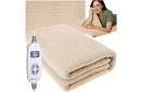Grzejna kołdra elektryczna 180 × 130 cm - beżowa, 10 trybów + pilot zdalnego sterowania