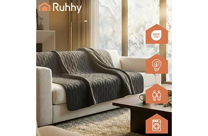 Podgrzewana koc elektryczny 180 × 130 cm, 6 trybów + pilot zdalnego sterowania