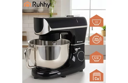 Robot kuchenny z podgrzewaną misą i wagą 5,5 l – 2300 W + akcesoria