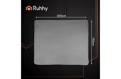 Dwustronny ciepły koc 150 x 200 cm – ciemnoszary