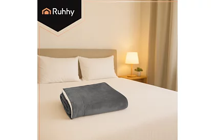 Dwustronny ciepły koc 150 x 200 cm – ciemnoszary