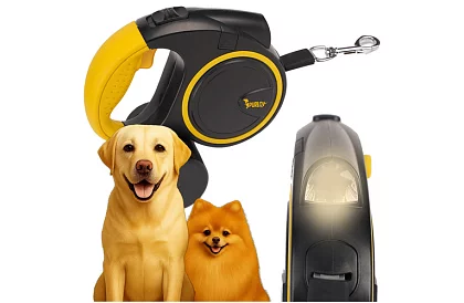 Flexi smycz dla psów z latarką LED - 5 m - 10 - 25 kg