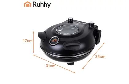 Piec do pizzy domowy z kamieniem – 1200 W