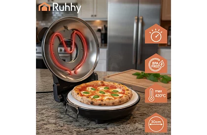 Piec do pizzy domowy z kamieniem – 1200 W