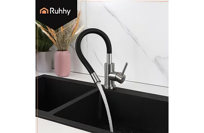 Bateria zlewozmywakowa 360° z elastycznym wylotem i perlatorem