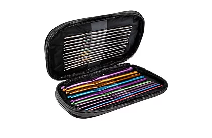 Zestaw do szydełkowania w etui dla początkujących i zaawansowanych – 69 elementów