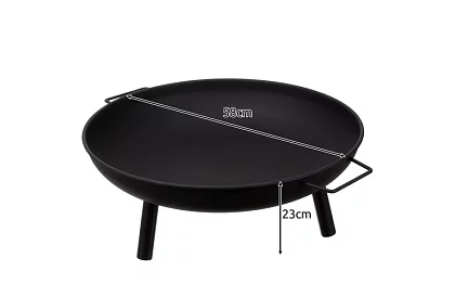 Ognisko ogrodowe z uchwytami - 60 cm