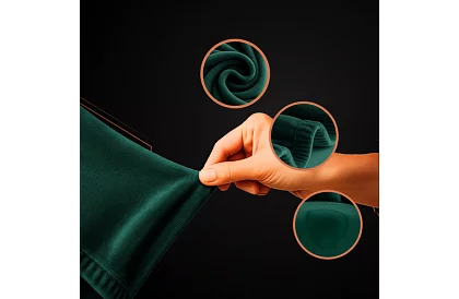 Pokrowiec na sofę 190–230 cm – Zielony aksamit