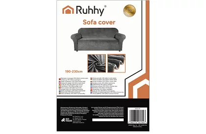 Pokrycie na sofę 190–230 cm – Ciemnoszary aksamit