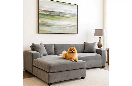 Pokrycie na sofę 190–230 cm – Ciemnoszary aksamit