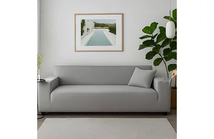 Pokrycie na sofę 190–230 cm – Ciemnoszary aksamit