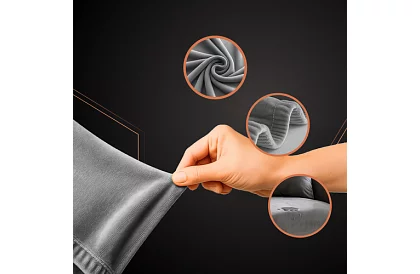 Pokrycie na sofę 190–230 cm – Ciemnoszary aksamit