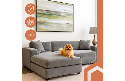 Pokrycie na sofę 190–230 cm – Ciemnoszary aksamit